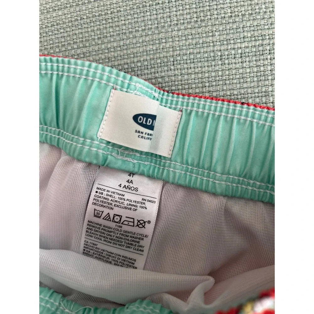 Lot of 3 Old Navy Swim Shorts & Shirt Size 4T Beach Scuba
